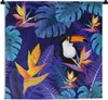 MuchoWow® Wandteppich Wandbehang Dschungel - Tukan - Blumen Produktbild-Vorschau 1