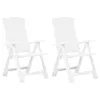 vidaXL Chaises de jardin réglables 2 pcs. Plastique blanc Voir les images du produit 17
