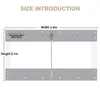 (2.1x2.4M) Rideaux d'extérieur en PVC transparent avec Voir les images du produit 8