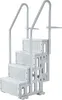 A white plastic pool ladder with four steps and handrails, shown against a white background. Anteprima dell’immagine prodotto