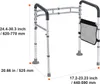 A diagram showing the dimensions of a toilet safety bar. Anteprima dell’immagine prodotto