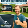 A man giving a thumbs up in front of a house with a pool cover. Produktbild-Vorschau