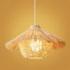 Vintage Geflochtene Hängeleuchte, Rattan Pendelleuchte, für Produktbild-Vorschau 2