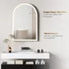 HOMCOM Miroir salle de bain 90 x 60 cm, miroir mural arqué, Voir les images du produit 6