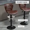 HOMCOM 2er-Set Barhocker, gepolstert mit Kunstleder, hohe Produktbild-Vorschau 5