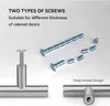 12 Stück Schrankgriffe Silber, Möbelgriffe 128mm Silberne T Produktbild-Vorschau 5