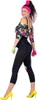 80er Jahre Retro Aerobic Fitness Outfit - Damen Kostüm 80er Produktbild-Vorschau 2