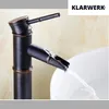 YURI | Bambus Wasserfall Wasserhahn Bad Schwarz hohe Produktbild-Vorschau 5