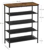 A 5-tier shoe rack with a wood-grain top, displayed against a white background. Anteprima dell’immagine prodotto