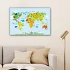 MuchoWow® - Leinwandbilder - Weltkarte - Kinder - Tiere - Produktbild-Vorschau 6
