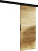 A sliding door with a wood grain finish is shown against a white background. Produktbild-Vorschau