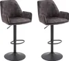 Barhocker OTTAWA BAR Barstuhl mit Armlehnen Velour Optik Produktbild-Vorschau 2