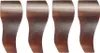 Four identical furniture legs are lined up against a white background. Produktbild-Vorschau