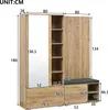 Merax Garderobenset, Schuhschrank mit Klappen, Produktbild-Vorschau 6