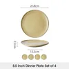 Teller set 4er Ø21,8 cm Keramik Speiseteller Dessertteller Produktbild-Vorschau 2