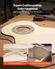 A close-up view of a guitar body being constructed, with detailed insets showing internal bracing and body design. Anteprima dell’immagine prodotto