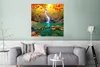 MuchoWow® Poster Steine - Baum - Wasserfall - Herbst - Rot Produktbild-Vorschau 5