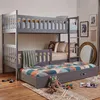 Kinder Etagenbett JAKOB 90x200 cm Grau – Massivholz, Produktbild-Vorschau 5