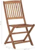 A wooden folding chair shown from the front with dimensions indicated. Náhľad obrázku produktu