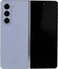 A light purple Samsung Galaxy Z Fold5 smartphone is shown unfolded, with the back and front screens visible side-by-side against a white background. Produktbild-Vorschau