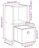 vidaXL Nočný stolík, biely, 25,5 x 22 x 49,5 cm, Náhľad obrázku produktu 8