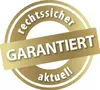 A golden circular badge with text. Produktbild-Vorschau