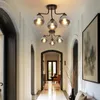 A hallway with a modern chandelier. Produktbild-Vorschau