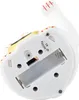 The underside of a white lucky cat figurine, showing the battery compartment and some internal components. Produktbild-Vorschau