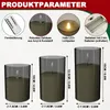 A diagram showing product features and dimensions of LED candles. Produktbild-Vorschau