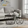 Relaxdays Couchtisch, 2er Set, Holzoptik & Metall, Produktbild-Vorschau 2