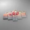 Bild auf Leinwand - Leinwandbild - 5 Teile - Flamingos Produktbild-Vorschau 2