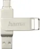 A silver Hama USB 3.0 / 3.1 storage stick with a rotating connector. Produktbild-Vorschau