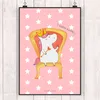 Mr. & Mrs. Panda Bild Einhorn Prinzessin DIN A3 - Rot Produktbild-Vorschau 2