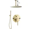 Unterputz-Eingriff-Duscharmatur SLIGO gold Duschkopf Ø 20cm Produktbild-Vorschau 1