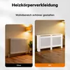 Toboli Habillage de radiateur blanc 152 x 19 x 82 cm, Voir les images du produit 7