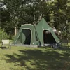 vidaXL Tenda teepee per 5 persone con tetto verde 545 x 450 Anteprima dell’immagine prodotto 2