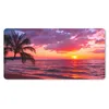 MuchoWow® Mauspad Mousepad Sonne - Horizont - Rosa - Palme Produktbild-Vorschau 1