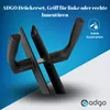 A product image showing a black door handle set against a blue and white gradient background. Anteprima dell’immagine prodotto