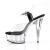 DELIGHT-608 Damen Sandale von Pleaser, Schwarz Transparent Produktbild-Vorschau 7