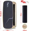 A balance board and its accessories are displayed with dimensions indicated. Produktbild-Vorschau