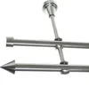 Gardinenstange Set Edelstahl Look Metall Ø 16mm zur Produktbild-Vorschau 1