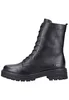 A black leather lace-up boot shown from the side against a white background. Produktbild-Vorschau