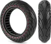 A black tire with red accents, shown from two angles. Produktbild-Vorschau