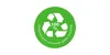A green circular badge with a recycling symbol and text indicating 100% recycled post-consumer plastic (housing). Produktbild-Vorschau