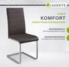 Juskys Esszimmerstuhl Vegas, 4er Set, Freischwinger, Metall Produktbild-Vorschau 4