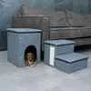 Intirilife Faltbare Hundetreppe mit 3 Stufen in Grau Produktbild-Vorschau 5