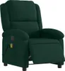 vidaXL Fauteuil de massage électrique vert foncé velours Voir les images du produit 3