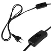 A black power cord with a European plug and two inline switches against a white background. Náhľad obrázku produktu
