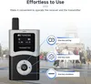 A Retekess T130U transmitter device is shown in the foreground, with the Eiffel Tower and people in the background. Text overlays highlight features like one-key pairing, mute, and shutdown. Voir les images du produit