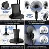 Ventilator mit Wasserkühlung, leiser Standventilator mit 75 Produktbild-Vorschau 8